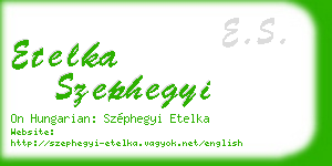 etelka szephegyi business card