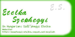 etelka szephegyi business card